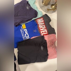 Bundle of 6 Men’s Shirts All Size Medium Various Brands RL CK